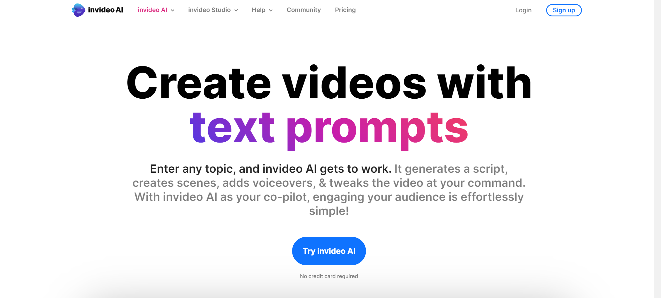 Create Professional Videos from Simple Text with InVideo.io